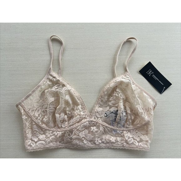 INC International Concepts Lace Bralette Almond Latte - Picture 2 of 4